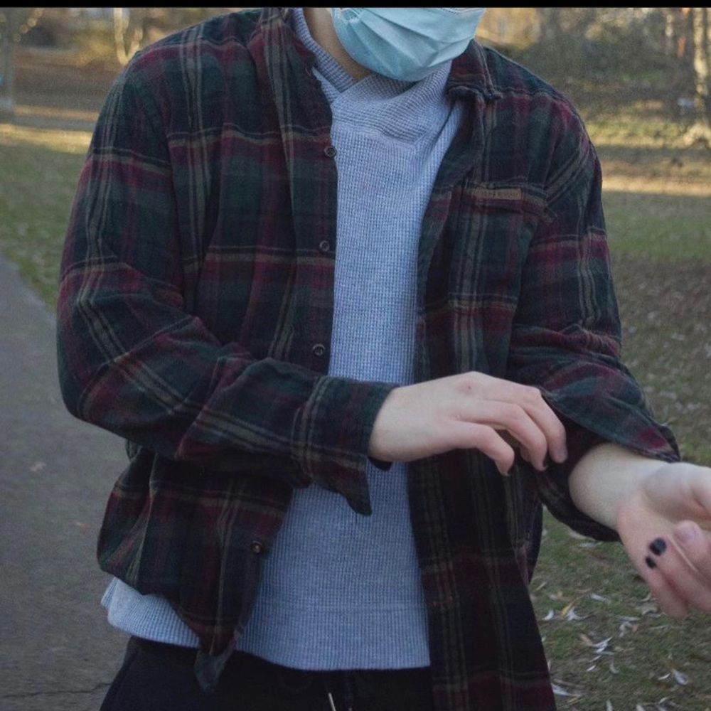 Field and stream flannel plaid shirt